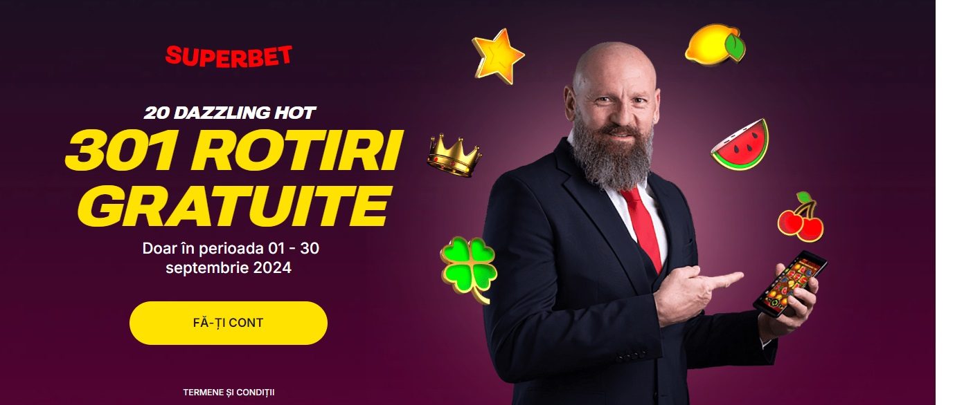 bonus fara depunere superbet 301 rotiri